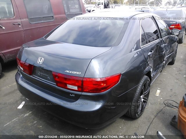 1HGCM56435A083824 - 2005 HONDA ACCORD LX GRAY photo 4