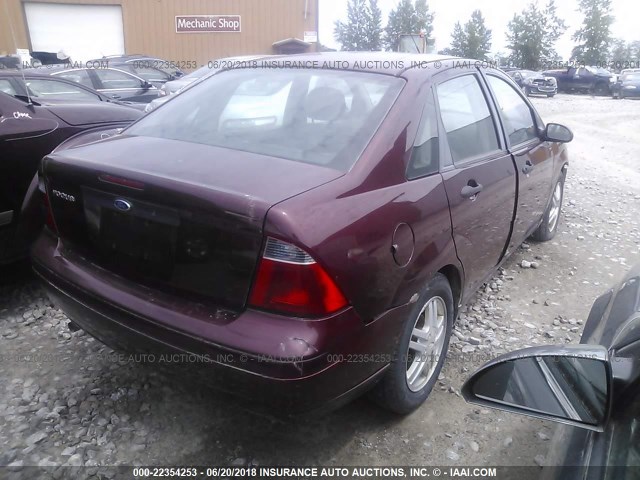 1FAFP34N67W352736 - 2007 FORD FOCUS ZX4/S/SE/SES 勃艮第红 照片 4