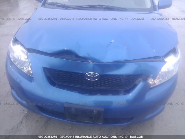 2T1BU40E09C158857 - 2009 TOYOTA COROLLA S/LE/XLE BLUE photo 6