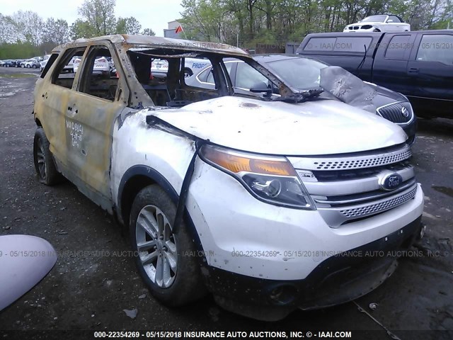 1FM5K7D9XDGA03689 - 2013 FORD EXPLORER XLT WHITE photo 1