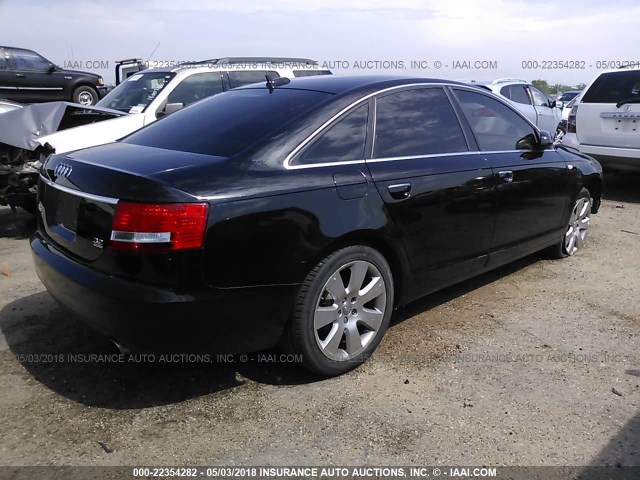 WAUDH74F06N140091 - 2006 AUDI A6 3.2 QUATTRO BLACK photo 4