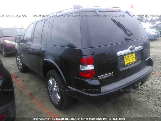 1FMEU75898UB18520 - 2008 FORD EXPLORER LIMITED შავი ფოტო 3