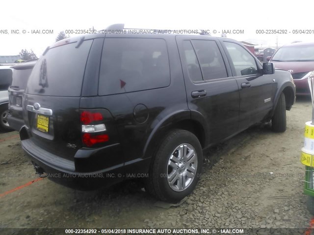 1FMEU75898UB18520 - 2008 FORD EXPLORER LIMITED შავი ფოტო 4