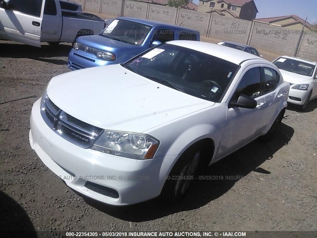 1B3BD4FB2BN608719 - 2011 DODGE AVENGER EXPRESS WHITE photo 2