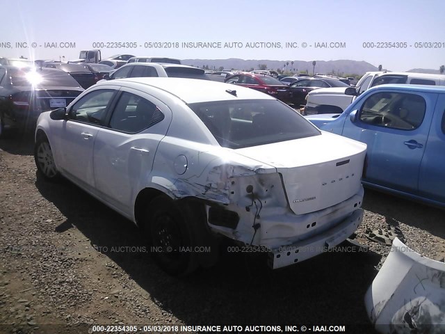 1B3BD4FB2BN608719 - 2011 DODGE AVENGER EXPRESS 白色 照片 3