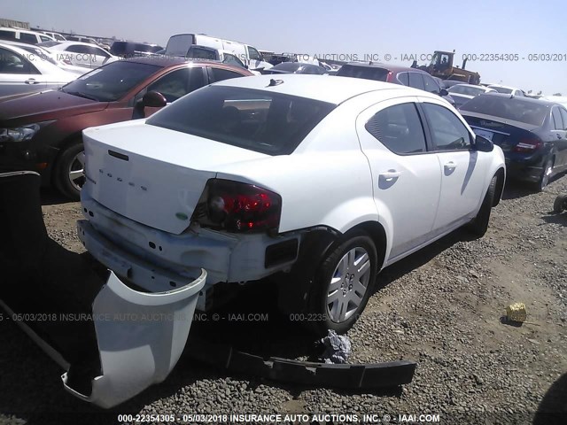 1B3BD4FB2BN608719 - 2011 DODGE AVENGER EXPRESS WHITE photo 4