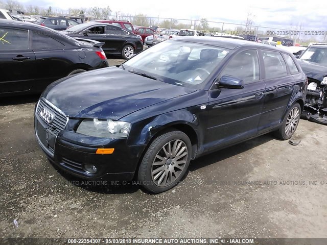 WAUNF78P78A032901 - 2008 AUDI A3 2.0 PREMIUM Navy photo 2