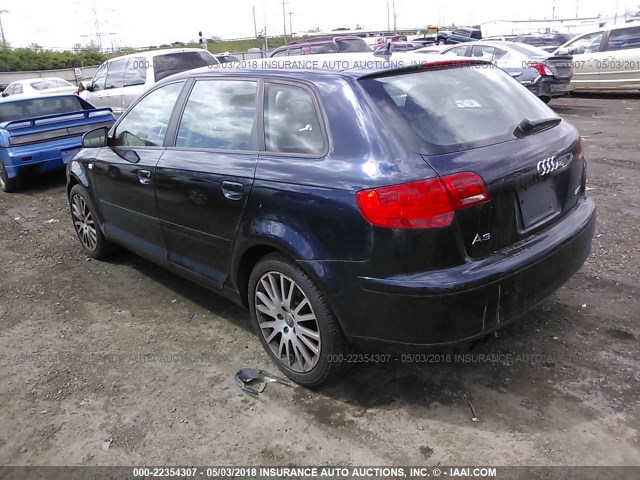 WAUNF78P78A032901 - 2008 AUDI A3 2.0 PREMIUM Navy photo 3