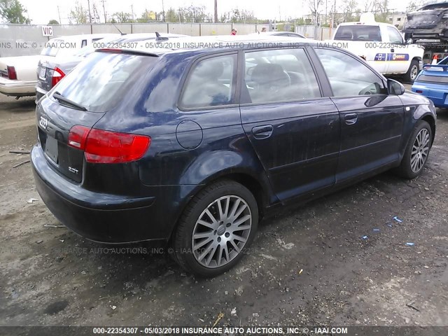 WAUNF78P78A032901 - 2008 AUDI A3 2.0 PREMIUM Navy photo 4