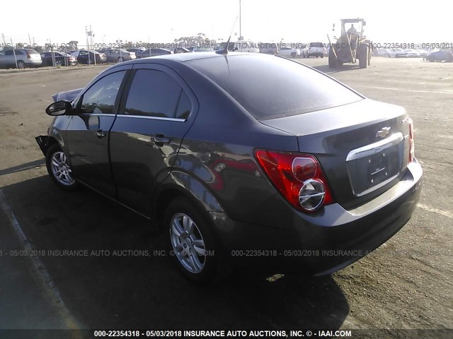 1G1JC5SB8D4216239 - 2013 CHEVROLET SONIC LT GRAY photo 3