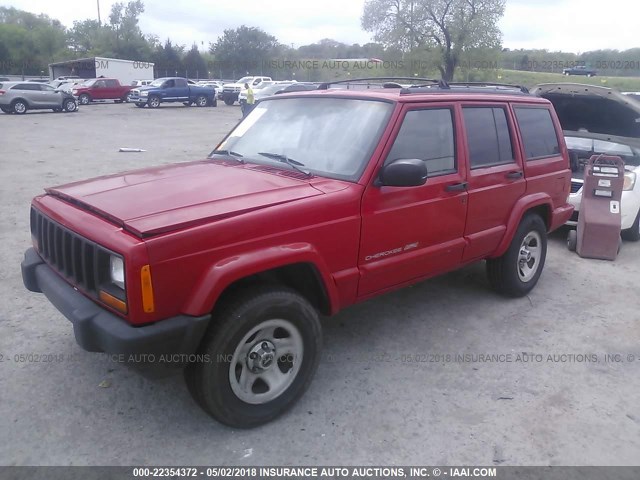 1J4FT68S2WL165785 - 1998 JEEP CHEROKEE SPORT/CLASSIC წითელი ფოტო 2