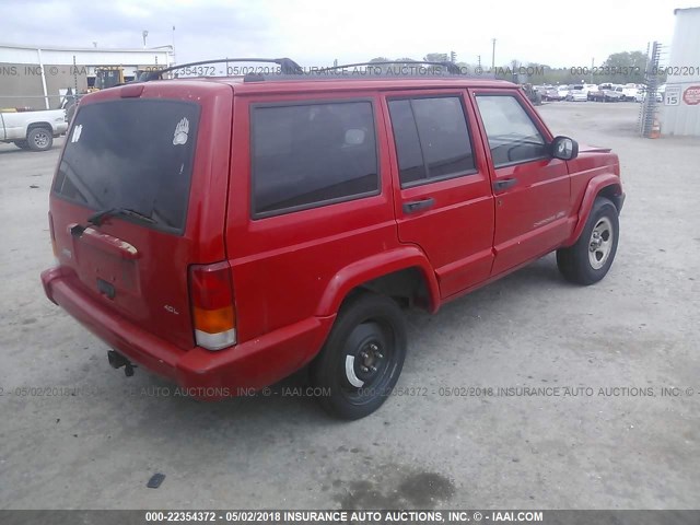 1J4FT68S2WL165785 - 1998 JEEP CHEROKEE SPORT/CLASSIC RED photo 4