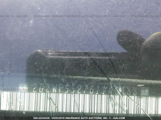 2G2WP552761140433 - 2006 PONTIAC GRAND PRIX BLUE photo 9