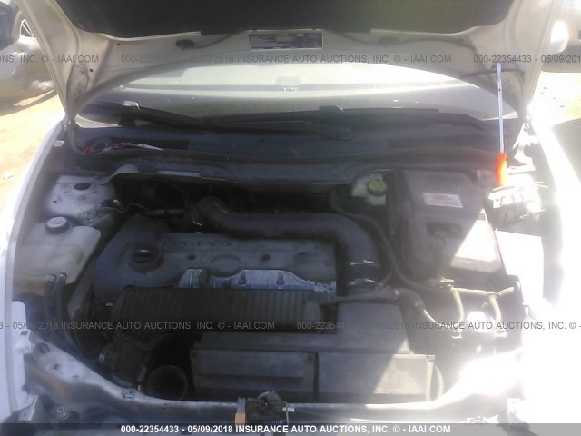 YV1MJ682772318410 - 2007 VOLVO V50 T5 SILVER photo 10