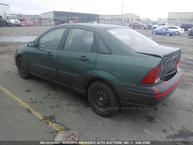 1FAFP33P61W138923 - 2001 FORD FOCUS LX GREEN photo 3