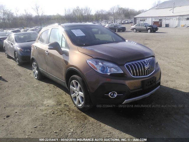 KL4CJCSB3GB580296 - 2016 BUICK ENCORE BROWN photo 1