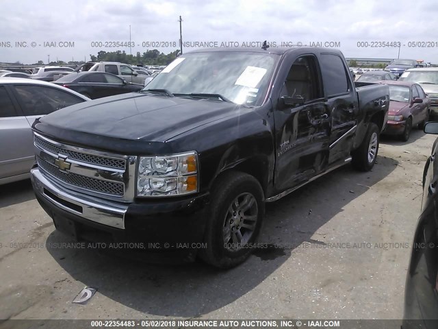 3GCEC23069G230185 - 2009 CHEVROLET SILVERADO C1500 LT BLACK photo 2