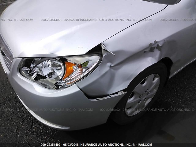 KMHDU46D07U220762 - 2007 HYUNDAI ELANTRA GLS/SE/LIMITED SILVER photo 6