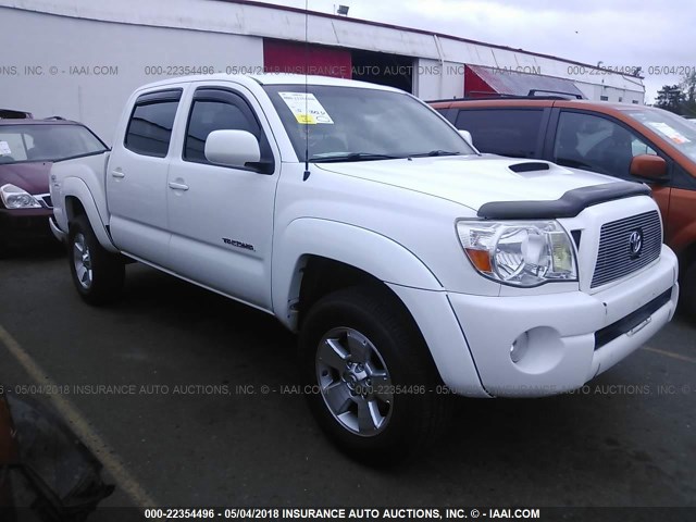 5TEJU62N68Z483767 - 2008 TOYOTA TACOMA DOUBLE CAB PRERUNNER WHITE photo 1