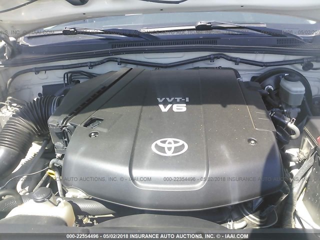 5TEJU62N68Z483767 - 2008 TOYOTA TACOMA DOUBLE CAB PRERUNNER WHITE photo 10