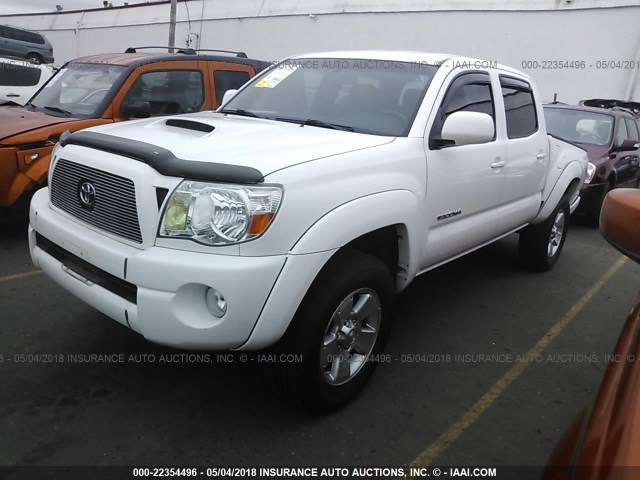 5TEJU62N68Z483767 - 2008 TOYOTA TACOMA DOUBLE CAB PRERUNNER WHITE photo 2
