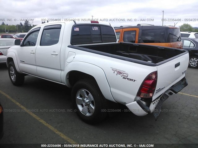 5TEJU62N68Z483767 - 2008 TOYOTA TACOMA DOUBLE CAB PRERUNNER WHITE photo 3