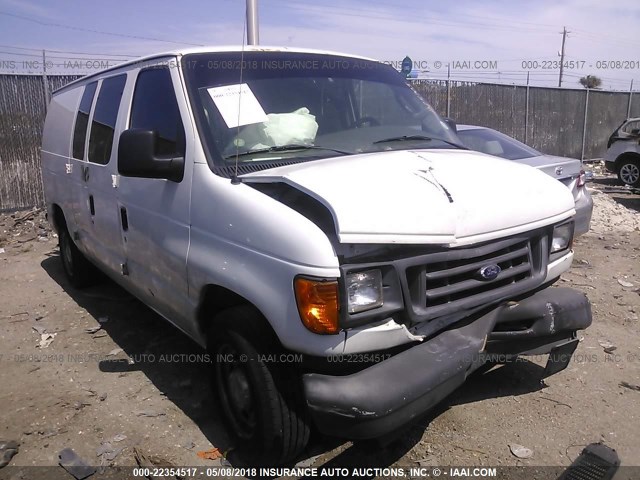 1FTRE14W94HA25225 - 2004 FORD ECONOLINE E150 VAN WHITE photo 1