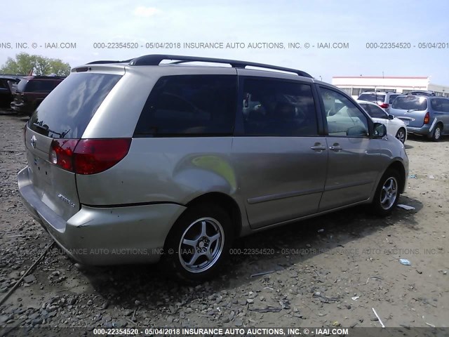 5TDZA23C36S420671 - 2006 TOYOTA SIENNA CE/LE TAN photo 4