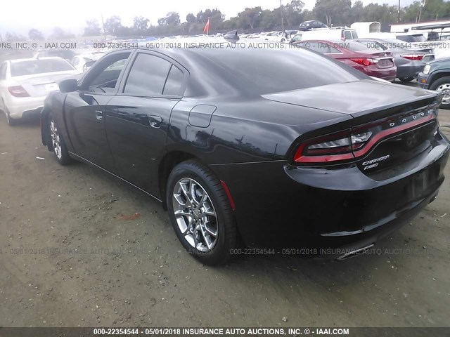 2C3CDXJG0GH180869 - 2016 DODGE CHARGER SXT BLACK photo 3