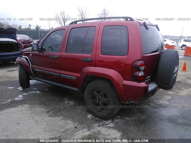 1J4GL38K45W679721 - 2005 JEEP LIBERTY RENEGADE RED photo 3