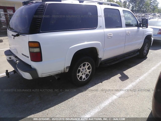 3GNFK16Z22G350980 - 2002 CHEVROLET SUBURBAN K1500 WHITE photo 4