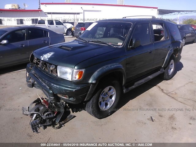 JT3GN86R610219197 - 2001 TOYOTA 4RUNNER SR5 GREEN photo 2