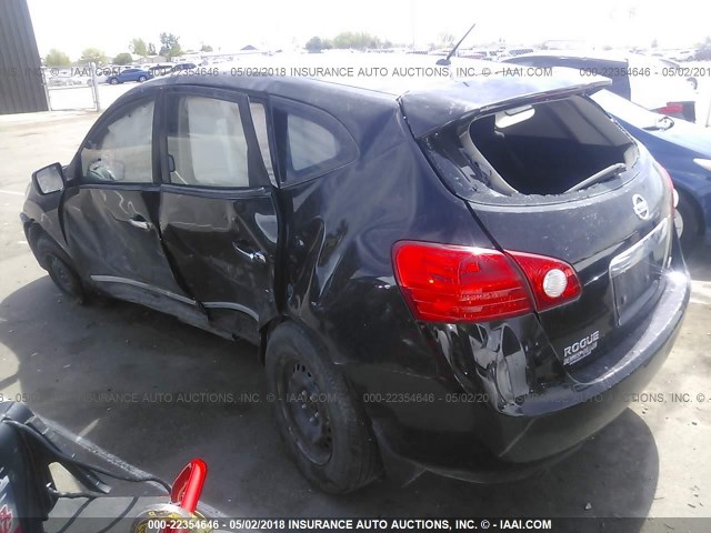 JN8AS5MV3DW645279 - 2013 NISSAN ROGUE S/SV BLACK photo 3