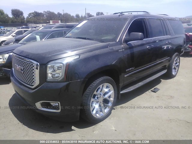 1GKS2HKJ4GR426372 - 2016 GMC YUKON XL DENALI GRAY photo 2