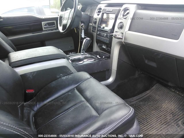 1FTFW1ET9CFA26681 - 2012 FORD F150 SUPERCREW GRAY photo 5