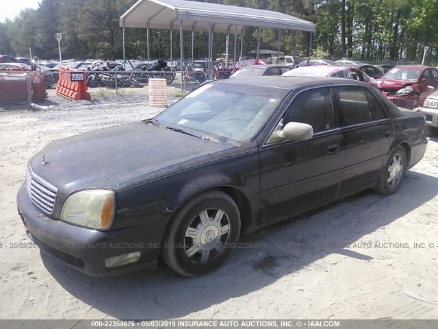 1G6KD54Y23U128878 - 2003 CADILLAC DEVILLE Dark Blue photo 2