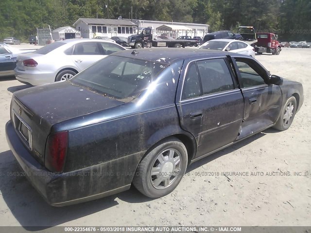 1G6KD54Y23U128878 - 2003 CADILLAC DEVILLE Dark Blue photo 4