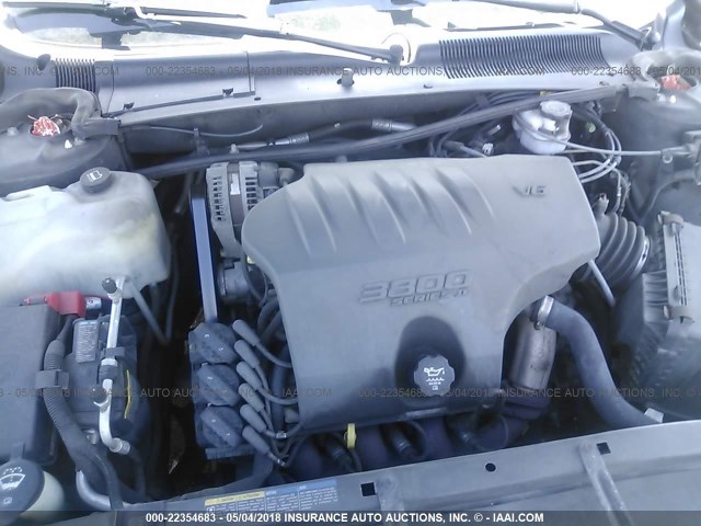 1G4HP52KX4U138889 - 2004 BUICK LESABRE CUSTOM GRAY photo 10