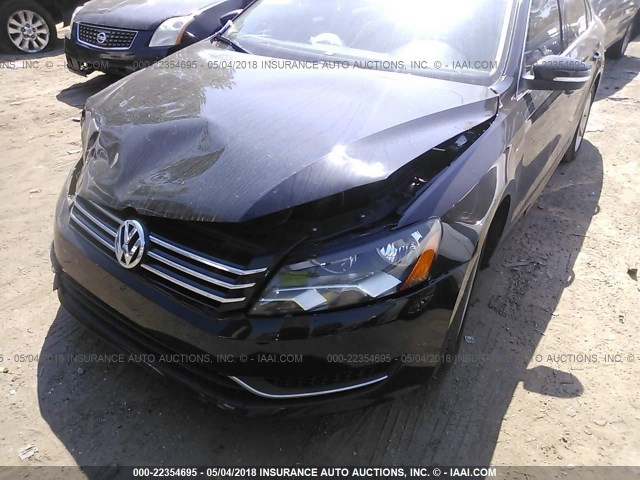 1VWBH7A35DC095451 - 2013 VOLKSWAGEN PASSAT SE BLACK photo 6