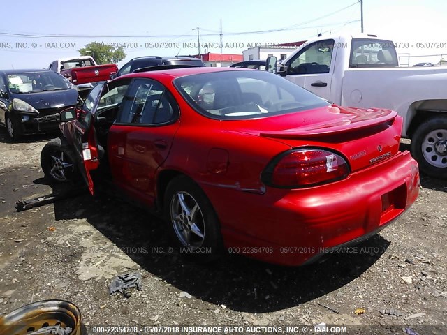 1G2WR5214YF343863 - 2000 PONTIAC GRAND PRIX GTP RED photo 3