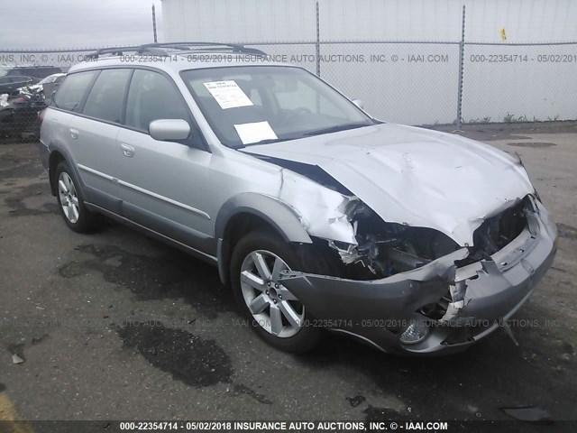 4S4BP62C467345378 - 2006 SUBARU LEGACY OUTBACK 2.5I LIMITED SILVER photo 1