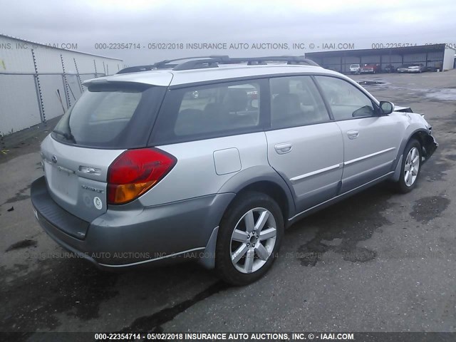 4S4BP62C467345378 - 2006 SUBARU LEGACY OUTBACK 2.5I LIMITED SILVER photo 4