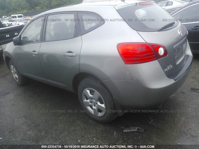 JN8AS58T58W304903 - 2008 NISSAN ROGUE S/SL GRAY photo 3