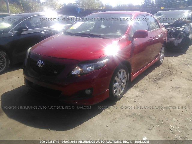 1NXBU4EE2AZ347585 - 2010 TOYOTA COROLLA S/LE/XLE RED photo 2