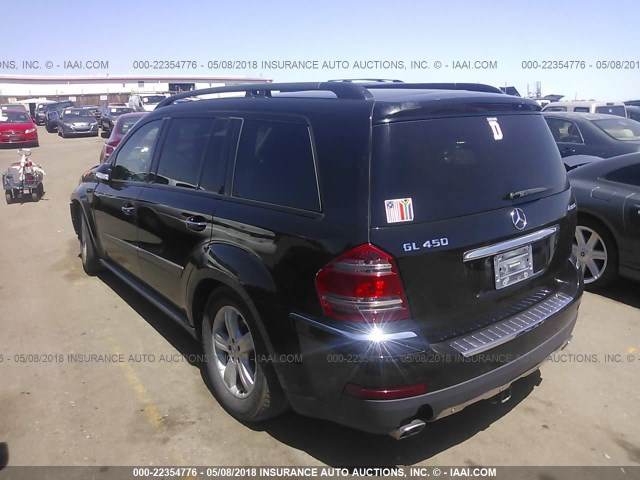 4JGBF71E87A185523 - 2007 MERCEDES-BENZ GL 450 4MATIC BLACK photo 3