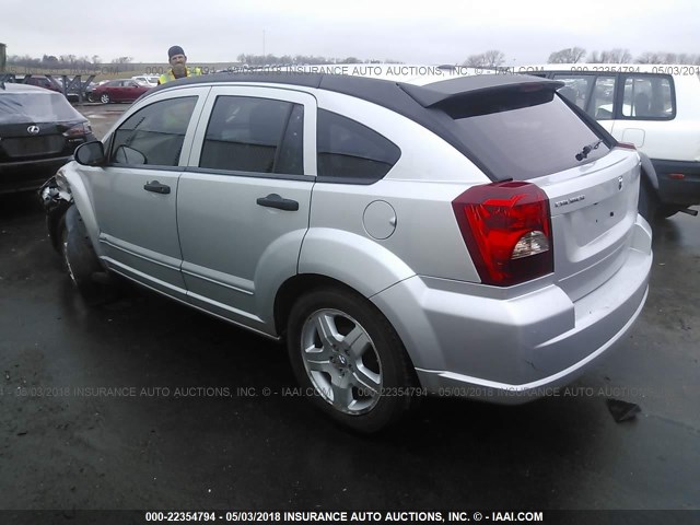 1B3HB48B87D407059 - 2007 DODGE CALIBER SXT SILVER photo 3