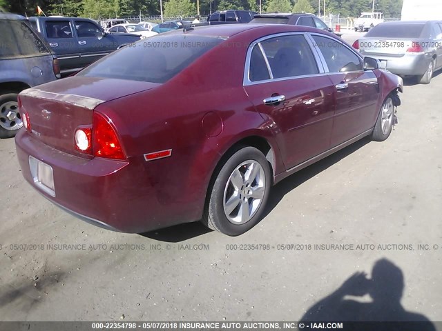 1G1ZC5E13BF281829 - 2011 CHEVROLET MALIBU 1LT 勃艮第红 照片 4