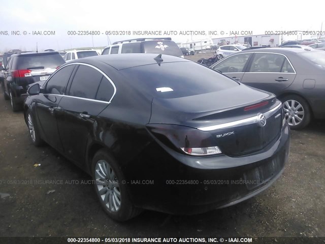 2G4GS5EK2C9126852 - 2012 BUICK REGAL PREMIUM BLACK photo 3