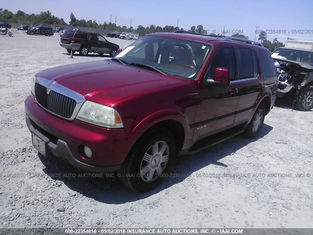 5LMEU68H93ZJ39754 - 2003 LINCOLN AVIATOR RED photo 2