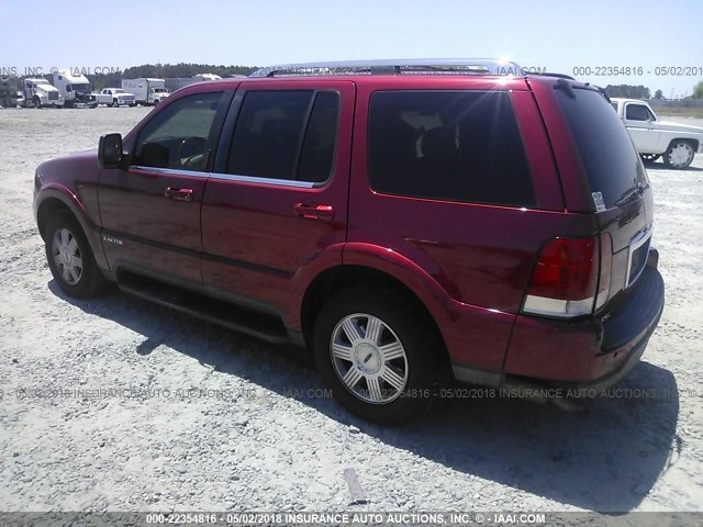 5LMEU68H93ZJ39754 - 2003 LINCOLN AVIATOR RED photo 3